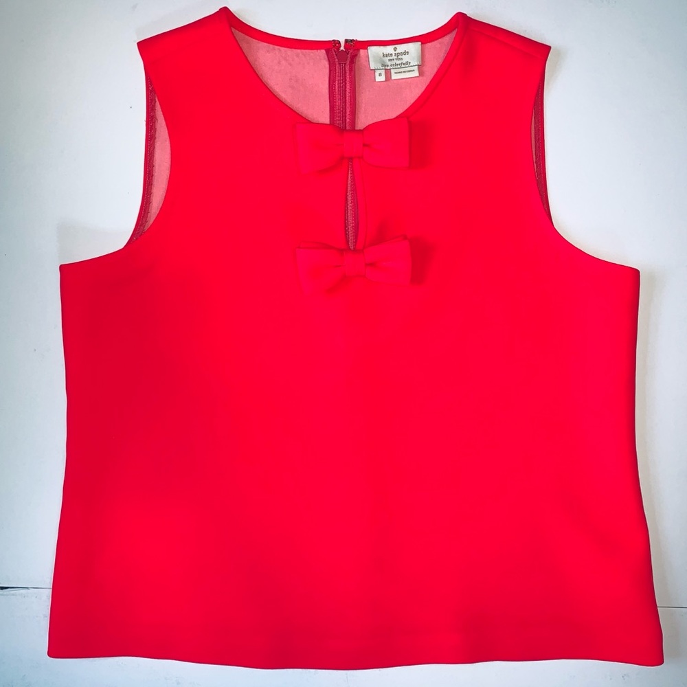 KATE SPADE NEON CORAL BOW TOP